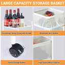 5-Tier Kitchen Storage Cart, Fruit and Vegetable Basket Rotating Storage Rack, Rolling Snack Cart, Metal Rolling Carts with Wheels for Fruit, Potato,Vegetable, Snack,White