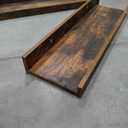  Floating Shelves for Wall,Wooden Wall Shelves with for Bathroom Decor, Bathroom Organizers and Storage, Over Toilet Shelves for Toilet Paper-Black, 16 x 5 inches, 4 