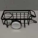 TAILI 4-in-1 Rustproof Sink Caddy & Sponge Holder with Removable Strong Suction Cup for Kitchen Sink - Black