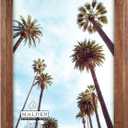 Malden International Designs 5x7 Matted Curved Walnut Wood Picture Frame