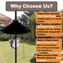 19 Inch Metal Squirrel BaffleAdjustable Opening Size Squirrel Baffle for Up to 4x4 Wide Wooden Post,Squirrel Baffle for Bird Feeders Without Removing Bird Feeder Poles Or Shepherd's Hooks