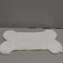 Malier Dog Christmas Stocking, Xmas Luxury Faux Fur Large Bone Shape Hanging with Silver & Gold Snowflakes Sequin Decorations Pets Christmas Dog Stockings for Dogs Cats Pets (White)