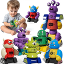 Magnet Robot Toys for Kids 3-5 - Magnetism Stacking Transform Boys Toys for Ages 5-7 with Storage Box, Set for Toldllers Age 3-8 Years Old Girls, Christmas and Birthday Gifts