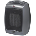 Lasko Portable Indoor Electric Ceramic Space Heater with Tip-Over Safety Switch, Overheat Protection and Thermostat, 2 Speeds, Safe for Home, 9.2 Inches, Dark Gray, 1500W, 754201