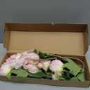 EdricShop 3 Heads Silk Peony Artificial Flowers Brah Wedding Wreath European Fake Flowers Big Peony Heads Home Party Festival Decoration - (Color: Purple)