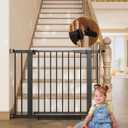 InnoTruth 29.6-39.1 in Wide Baby Gate for Stairs and Doorways, Black