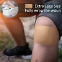 Geiserailie 60 Pcs Flexible Extra Large Adhesive Bandages 5" x 3" Sterile Fabric Adhesive Bandages with Non Stick Pad, Latex Free for Wound Care