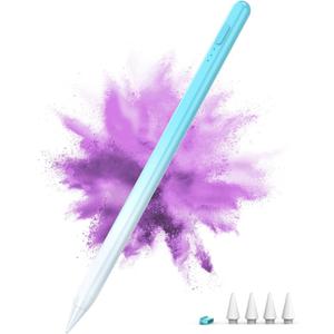 Stylus Pencil for iPad 2018-2024, 15Mins Fast Charge, Palm Rejection, Tilt Sensitivity - Compatible With iPad 10/9/8/7/6, Pro 12.9"/11"/13" M4, Air 5/4/3/11"-13" M2, Mini 6/5 (Mint Blue)