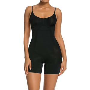 SHAPERX Shapewear for Women Tummy Control Open Bust Thigh Slimmer Body Shaper, Large, Black