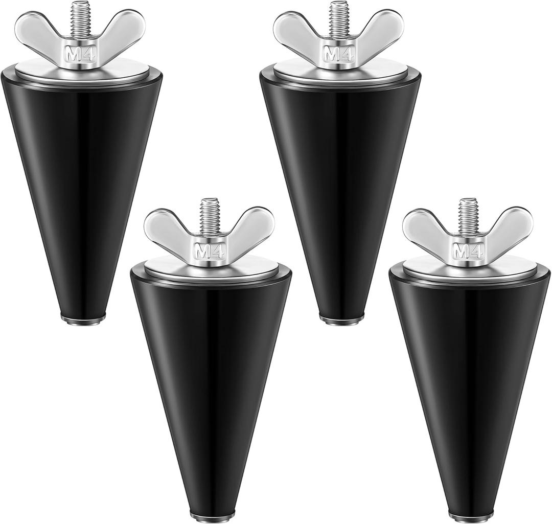 4 Pcs Rubber Winter Plug Applied in Boat Drains for 1/2 Inch to 1 Inch Holes, Long Tapered Rubber Stopper & Stainless Steel Head, Boat Drain Plug for Preventing Leaks and Water Intrusion