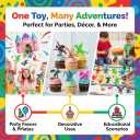 Bedwina Mini Dragon Toy Figures - (Pack of 36) 2 Inch Plastic Rubbery Dragon Figurines in Assorted Colors and Styles - Kids Toys for Birthday Party Favors, Decorations, Cupcake Toppers and Piatas