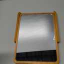 DinlamGud Vintage Wood Table Vanity Makeup Mirror, Rectangle Wall Mounted Mirrors, Desk Mirror, Hanging Mirror, Wall Mirror Decor for Living Room, Bedroom, Entryway, 8x11 inch