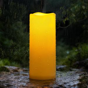 Homemory Large Solar Candles Outdoor Waterproof, 4"x10", Dusk to Dawn, Solar Powered Flameless Candles for Outdoor, Lanterns