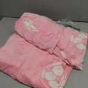 Pink Soccer Blanket for Girls 50 x 60 Inch Glow in the Dark Fun Throw Blanket Soccer Stuff Team Gifts for Lovers Players Halloween Christmas Thanksgiving Gift