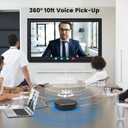 Conference Speakerphone with 360 Voice Pickup, AI Noise Reduction & Echo Cancellation, USB Plug and Play Desktop Microphone Speaker for Zoom, Teams, Skype, Home Office & Online Meetings