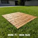 Premium Acacia Wood Interlocking Deck Tiles, 9 PCS 12"x12"x0.9" Floor Tiles, Waterproof Wood Flooring for Backyard & Outdoor Patio Decor, All Weather Use (Golden Teak Striped Pattern)