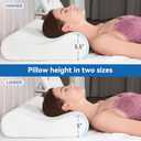 AM AEROMAX 32" King Size Contour Memory Foam Pillow, Cervical Pillow for Neck Pain Relief, Neck Orthopedic Sleeping Pillows for Side, Back and Stomach Sleepers (King - 32Lx16Wx(5"-5.5")H, White)