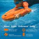 Electric Swimming Kickboard, Dual Power Propeller Water Scooter for Kids & Adults, 2 Speed Swim Training Float Board for Pool & Water Sports, Max Speed 1.5M/s