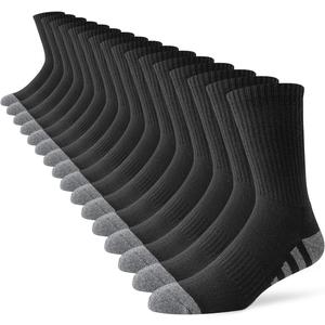 JOYNE 8 Pairs Mens Crew Work Cushion Socks Long Athletic Running Socks Workout Breathable Socks Size 10-13