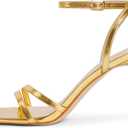Modatope Womens Sandals Square Open Toe Chunky High Heels Strappy Ankle Strap Sandals Comfort Dress Party Shoes, Size 10