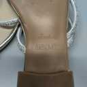 Ankis Black Nude White Strappy Heels Women 1 Inch Low Chunky Block Heel Heeled Sandals Square Open Toe Slip On Slides Mules Size 8.5