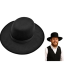 Nicky Bigs Novelties Deluxe Adult Black Wide Brim Spanish Hat Amish Mexican Gaucho Plague Doctor Padre Priest Hats Costume