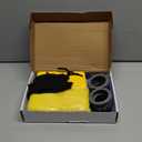 7Pcs Girls Yellow Costume Accessories Set Kids Halloween Cosplay Outfit with Beanie Goggles Gloves Suspenders Tutu Skirt Socks Crossbody Bag