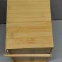 Bamodi Bamboo Bathroom Decor Set - 5-Piece Aesthetic Decorative Accessories for Restroom - 7x2.5X.2.5-Inch Set Includes Toiletry Box, Toothbrush Holder, Liquid Soap Dispenser, and Wooden Towel Tray