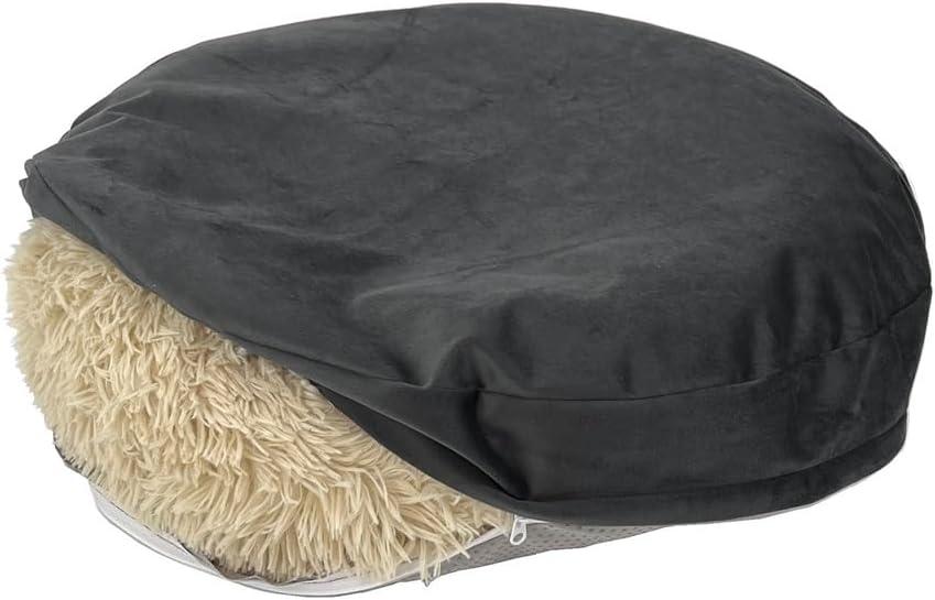 Waterproof Round Dog Bed Cover with Zipper Washable Grey Velvet Dog Bed Replacement Cover Only 36 Inch Waterproof Round Dog Bed Cover with Zipper Washable Grey Velvet Dog Bed Replacement Cover Only 36 Inch