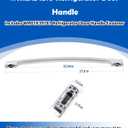 WR12X34310 Refrigerator Stainless Steel Door Handle-Replaces 4960021 AP6994366 PS16220203 EAP16220203- Compatible with GE Appliances Refrigeratorwith 2 Pcs WR01X25070 Door Handle Fasteners
