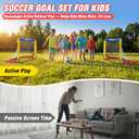 Kids Soccer Goal, Soccer Goals for Backyard Set, 2 Pack of 2x1.5ft Portable Pop Up Soccer Net Set with Ball, Cones, Complete Training Equipment for Youth Ages 3-8