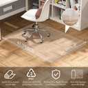Tonaus Office Chair Mat 30"48", Chair Mat for Hardwood Floor Transparent Clear PVC Floor Protector for Home Office Study Wooden Floors