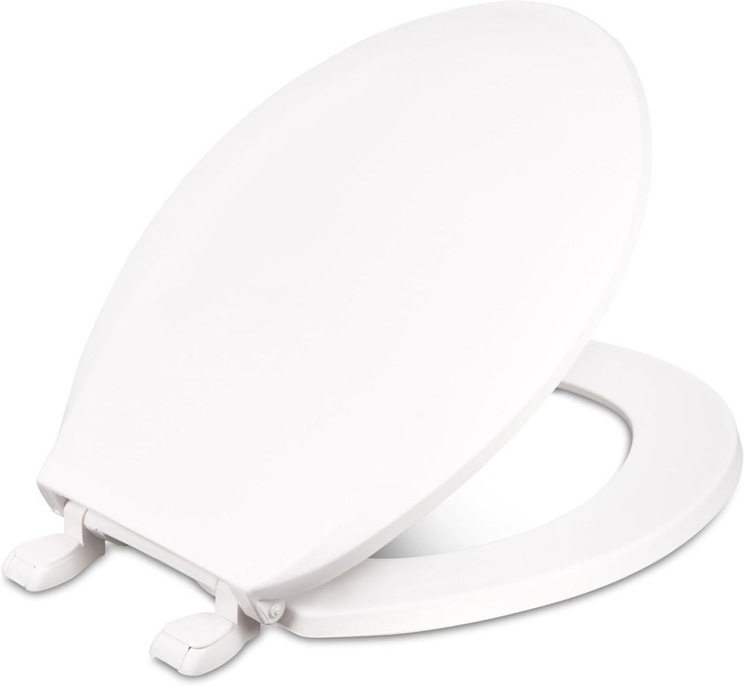 Centoco 1200-001 Round Plastic Toilet Seat, Standard Economy Model, Light Weight Residential, White