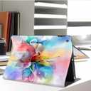 ipad 10.2 Case 7th/8th/9th Generation Cover 2019/2020/2021, Vimorco Soft Rubber Back Cover, Protective Leather Case, Adjustable Stand Auto Wake/Sleep Smart Case (colorful Abstract Flower)