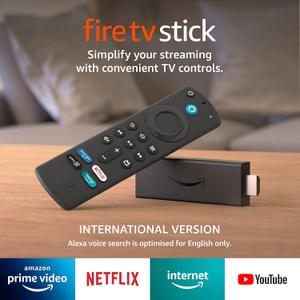 Fire TV Stick International Version with Alexa Voice Remote | HD streaming device