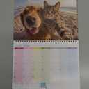 2026 Wall Calendar,Cat Calendar January - December10"x14.6" Opened, Cute Cat Selfies Theme Calendar whith Holidays Highlighted 7.3"x10" for Organizing & Planning