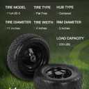 11x4.00-5 Flat Free Tire and Wheel Assembly, 3/4" Bearings