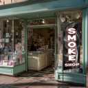 Smoke Feather Flag for Business Advertising 6 FT Swooper Flag for Storefronts Retailers Shops Food Trucks Events and Fairs (Flagpole Not Included)