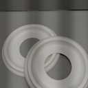 2Packs Molded Nylon Ceiling Medallion for Light Fixtures and Ceiling Fans, 9.8"OD x 4"ID x 0.94"P (Fits Canopies up to7-1/4")White