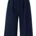 PRETTYGARDEN Summer Jumpsuits for Women Dressy 2025 Fashion Ruffle Cap Sleeve Romper Crew Neck Rib Knit One Piece Outfits (Blue, L)