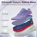Women's Orthopedic Diabetic Wide Toe Box Running Shoes: Comfortable Arch Support Plantar Fasciitis Orthotic Sport Sneakers, Supportive Hammer Toes Casual Walking Shoes for Foot Heel and Pain Relief 41