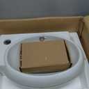 Bathroom Sink White 16.5x11 Left Hand Wall Mount Hung Vessel Sink Bathroom Corner Floating Oval Modern Bathroom White Porcelain Ceramic Vessel Vanity Sink with Faucet Hole