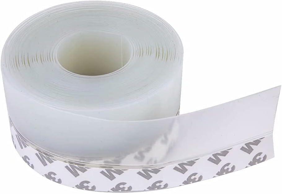 Silicone Seal Strip,Weather Stripping for Door or Window,Weatherproof Soundproof Self Adhesive Door Strip Bottom, Door Draft Stopper Silicone Strip Tape for Doors Windows and Shower Glass Gaps (45MM, High transparency)