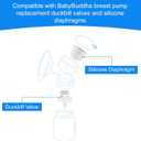 2 x 6pcs Breast Pump Replacement Parts for Babybuddha, Include 4 Silicone Duckbill Valves and 2 Silicone Diaphragms BPA-Free DEHP-Free Bbreast Pump Replacement for Zomee Z1/Z2