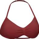 VOYJOY Impact Strappy Sports Bra Adjustable Padded Workout Gym Yoga Bra Crop Top for Women (X-Small, Scarlett Red)