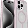 OtterBox iPhone 15 Pro Max Defender Series XT Case with MagSafe, Screenless, Rugged - Non-Retail Packaging - Clear/Pink