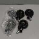 3 Inch Office Chair Wheels - Rubber Chair Casters Replacement, Heavy-Duty Computer Gaming Desk Caster Wheel Smooth & Safe Rolling for All Floors Including Hardwood and Carpet, Set of 5