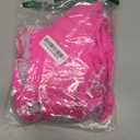 Queenstyle Girls Tankini Swimsuit V Neck Crochet Edge Bathing Suit Cross Back Straps Two Piece Swimwear for 9-16 Years (13-14 Years, Pink)