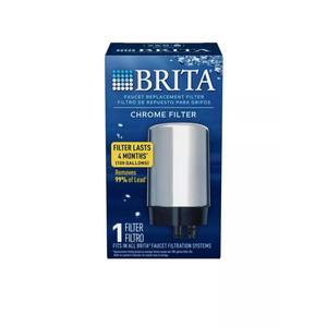 Brita On Tap Water Filtration System Replacement Filters For Faucets - Chrome - 2 Count