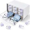 P-100 daily contact lens organizer, Disposable Contact Lens Dispenser, Cute storage Box for All Brands Daily Lens (Gray).